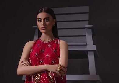 Sadaf Kanwal featuring a Collection of Luxury Raw Silk Dresses by Muse Luxe