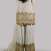 White Swan Embellished Raw Silk Set - Image 3