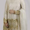 White Swan Embellished Raw Silk Set - Image 4