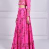 Diva Pink Embellished Blouse Skirt Dupatta Set - Image 2