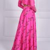 Diva Pink Embellished Blouse Skirt Dupatta Set - Image 3