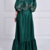 Evergreen Embellished Organza Blouse Skirt Set - Image 2