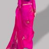 Diva Pink Embellished Organza Sari - Image 2