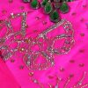 Diva Pink Embellished Organza Sari - Image 4
