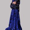 Dazzling Blue and Black Embellished Maxi Set - Image 2