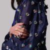 Dazzling Blue and Black Embellished Maxi Set - Image 3