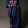 Black Iris Embellished Raw Silk Set