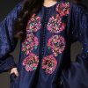 Black Iris Embellished Raw Silk Set - Image 3