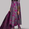 Hot Pink Tie Dye Embellished Raw Silk Set - Image 2