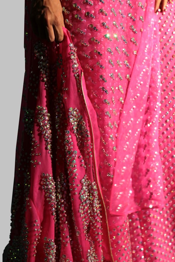Diva Pink Crystal Embellished Tunic Set - Image 4