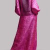 Diva Pink Block Printed Embellished Silk Maxi - Image 2