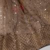Almondine Embellished Organza Sari - Image 3