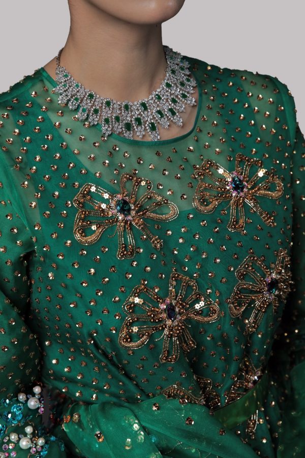 Emerald Green Organza Set - Image 3