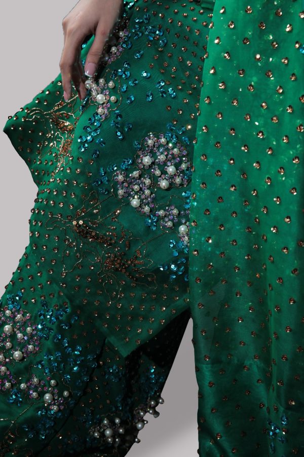 Emerald Green Organza Set - Image 4