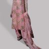 Coral Pink Organza Embellished Set