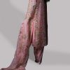 Coral Pink Organza Embellished Set - Image 2