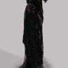 Black Maxi Raw Silk Set - Image 3
