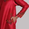 Crimson Raw Silk Set - Image 3