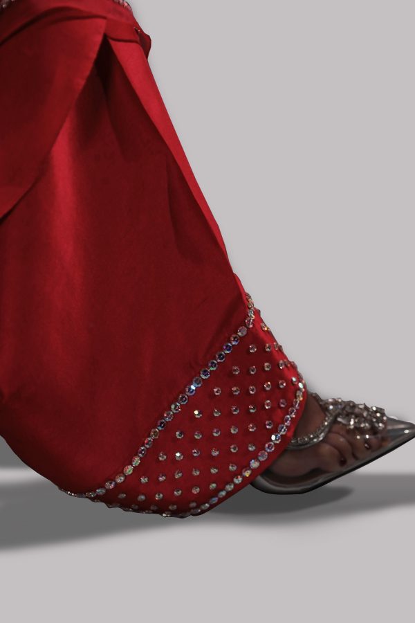 Crimson Raw Silk Set - Image 4