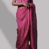 Azalea Pink Embellished Organza Sari