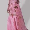 Rose Shadow Raw Silk Gharara Set