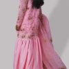 Rose Shadow Raw Silk Gharara Set - Image 2