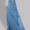 Bonnie Blue Embellished Organza Sari - Image 2