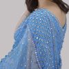 Bonnie Blue Embellished Organza Sari - Image 4