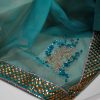 Veredian Green Embellished Raw Silk Set - Image 4