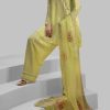 Verbena Yellow Embellished Raw Silk Set