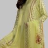 Verbena Yellow Embellished Raw Silk Set - Image 2