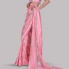Tickled Pink Embellished Organza Sari - Image 2