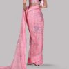 Tickled Pink Embellished Organza Sari - Image 3