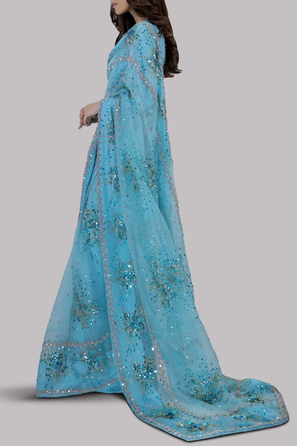Petit Four Embellished Organza Sari - Image 2