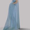 Porcelain Blue Embellished Raw Silk Maxi Set - Image 2
