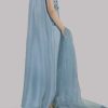 Porcelain Blue Embellished Raw Silk Maxi Set - Image 3