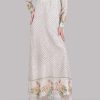 Egret Embellished Organza Maxi