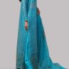 Scuba Blue Embellished Organza Maxi Set - Image 2