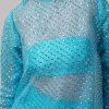 Scuba Blue Embellished Organza Maxi Set - Image 4
