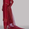 Virtual Pink Embellished Raw Silk Set - Image 2