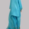 Blue Atoll Embellished Raw Silk Set - Image 3