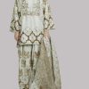 Egret Embellished Raw Silk Set