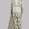 Egret Embellished Raw Silk Set - Image 3