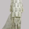 Lamb's Wool Embellished Raw Silk Set - Image 3