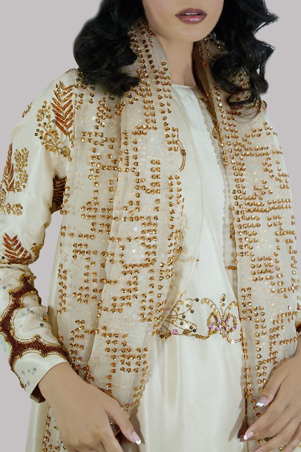 Lamb's Wool Embellished Gharara Set - Image 4