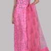 Azalea Pink Block Printed Embellished Maxi Set
