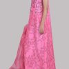 Azalea Pink Block Printed Embellished Maxi Set - Image 2
