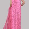 Azalea Pink Block Printed Embellished Maxi Set - Image 3