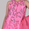 Azalea Pink Block Printed Embellished Maxi Set - Image 4