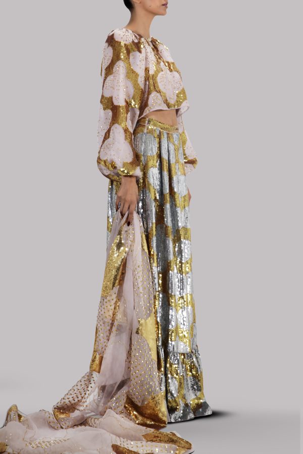 White Sand Embellished Lehenga Choli Set - Image 2